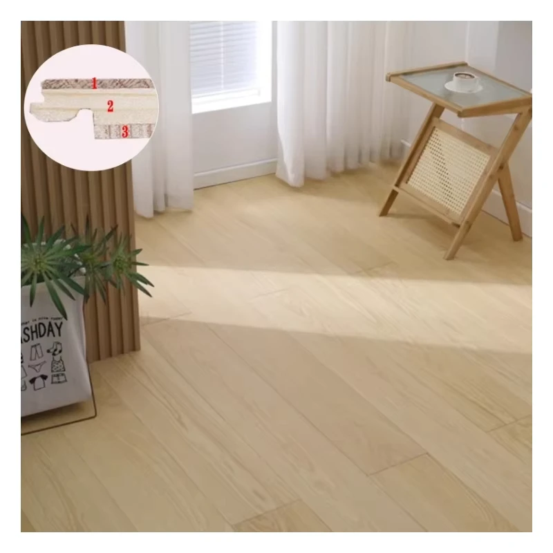 Natural Color 3 Layers Engineered Wood Flooring Board Durable Stylish Indoor with Oak Veneer Warm Color for Home