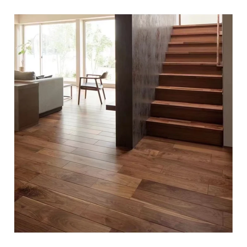 Natural Color Black Walnut Natural Solid Wood Flooring Hardwood Flooring Solid Wood of Artistic Real Wooden Floor for Indoor