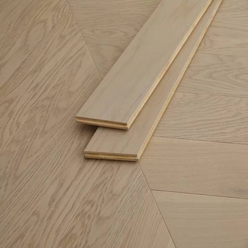 Natural Color Modern Design ABCD Wood French Herringbone Flooring Engineered Parquet Tile with Click Lock Installation Non-Slip