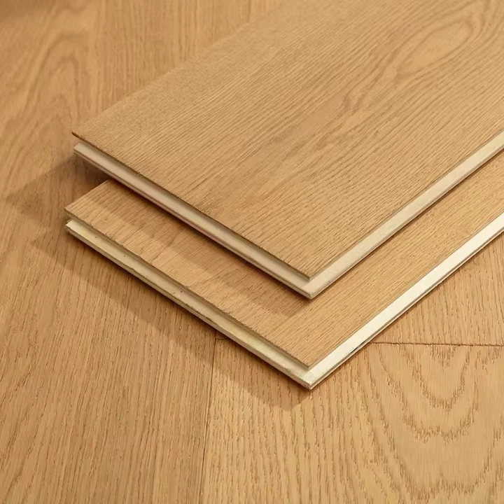 Natural Color Oak Wood Flooring 15mm Thick Waterproof Hardwood Interlocking Engineered Solid Oak Wood Flooring