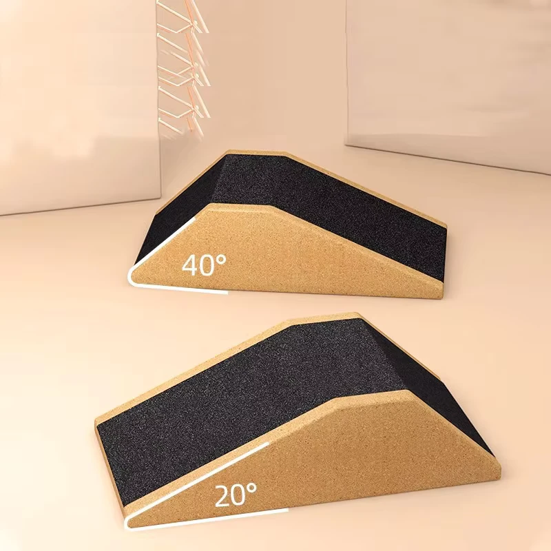 Natural Eco friendly Durable Non Slip Breathable High Density Cork 1 Pair High Density Sustainable Yoga Block 12 Natural Cork