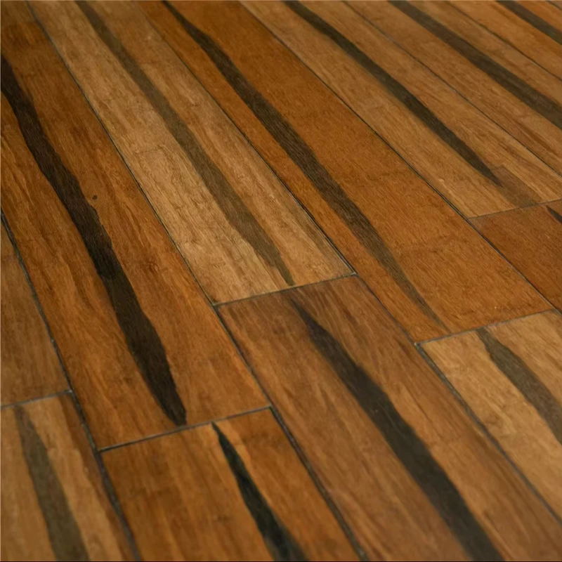 Natural Eco friendly Strand Woven Bamboo Flooring Customizable Size 12mm Thickness Water Resistant Living Room Indoor