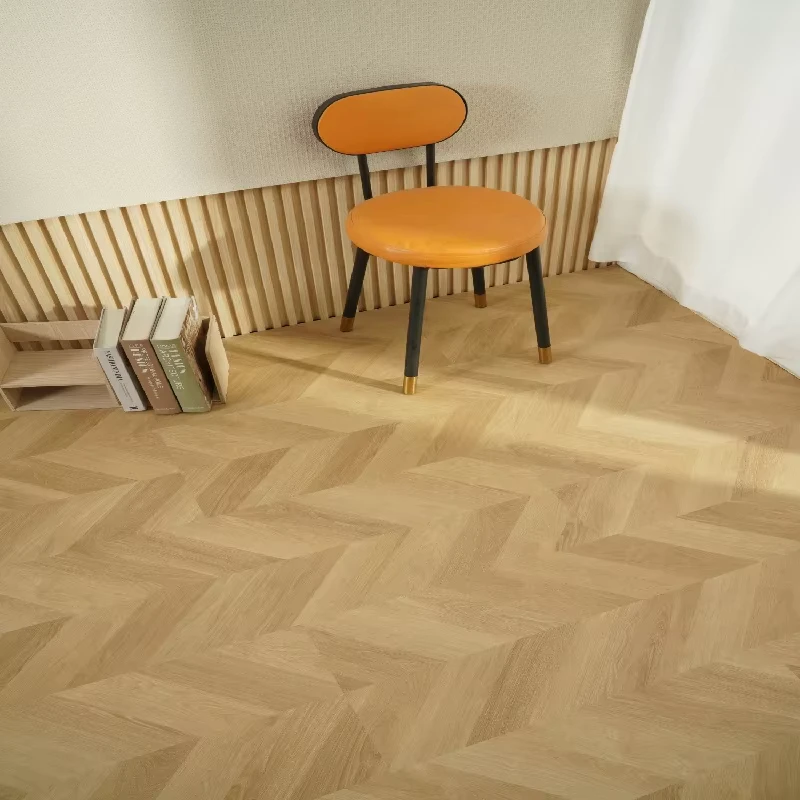 Natural Linoleum Interlocking 2mm 3mm Herringbone Vinyl Flooring