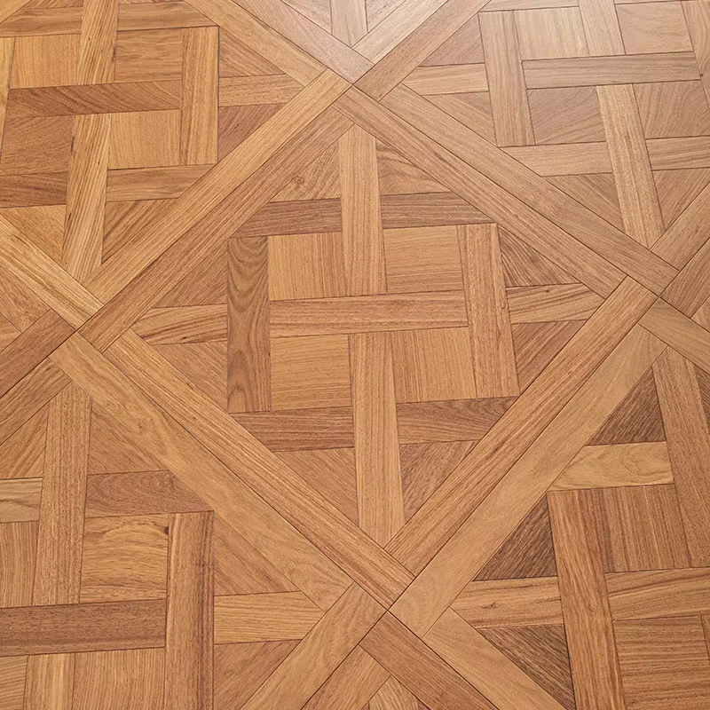 Natural Parquet Wood Flooring Brick Heat Regulating Wooden Floor Wear Resistant Layer Click Lock Installation