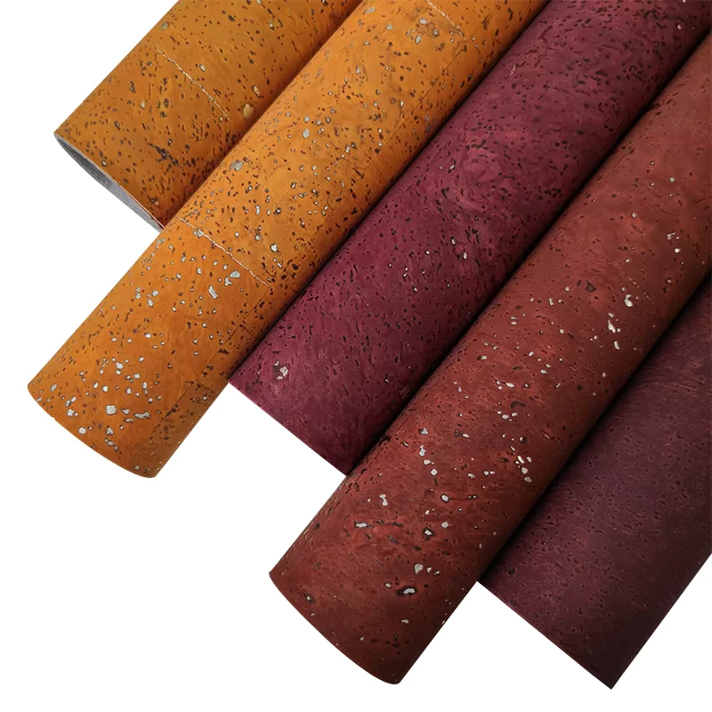 Natural Real Cork Material Cork Leather Color Slub Pattern Cork Fabric for Bags Shoes Wallpaper