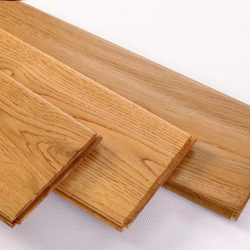 Natural Solid White Oak Hardwood Flooring Click Installation Wooden Click Modern Design Smooth Technics