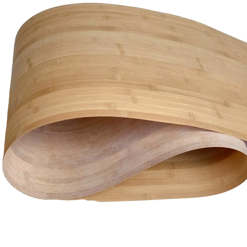 Natural Solid Wood Veneer Flatpressing Side Pressure Carbonize Moso Bamboo Veneer for Fancy Plywood Surface