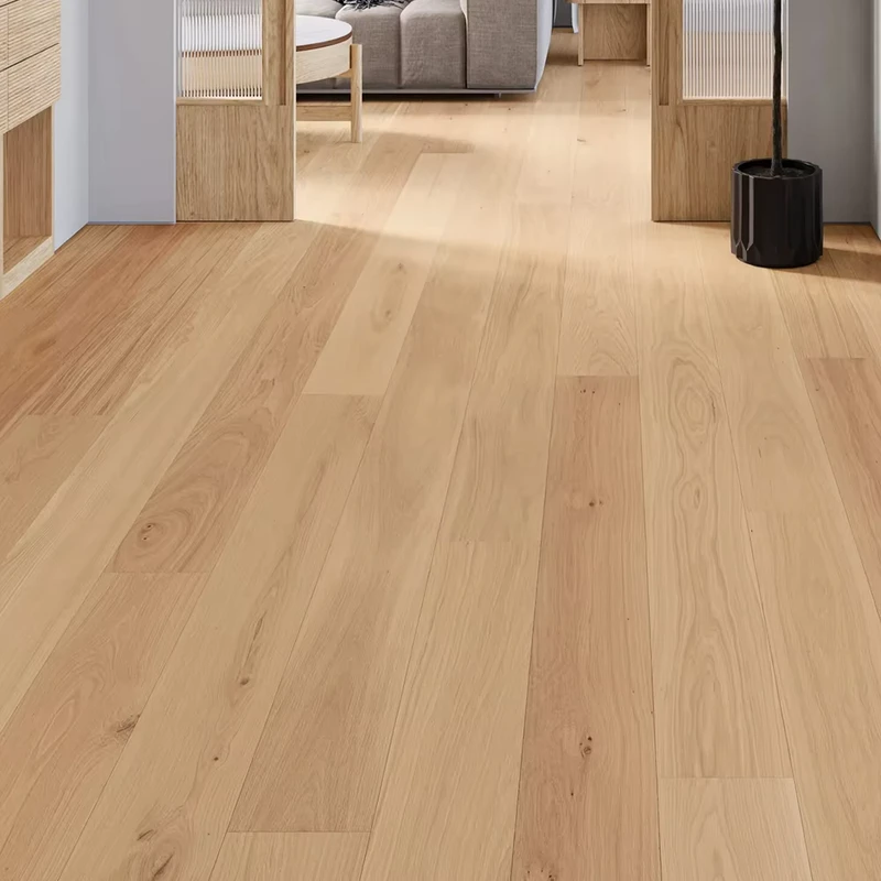 Natural White Oak Timber Engineered Hardwood Flooring Stable Warping-resistant Multi-Layer for Modern Home Safe Eco-friendly