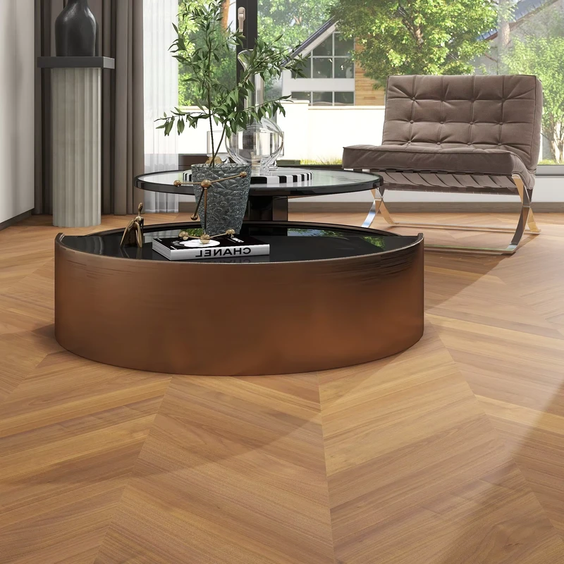 Natural Wood Grain V groove Waterproof Wear Resistant Corke 8 12mm Vinyl SPC Flooring for Bedroom Kitchen & School