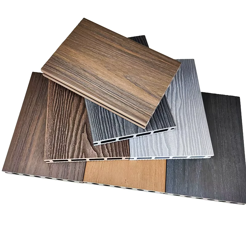 New Generation Wood Plastic Composite WPC Flooring Garden Capped Waterproof 3D Embossed Decking