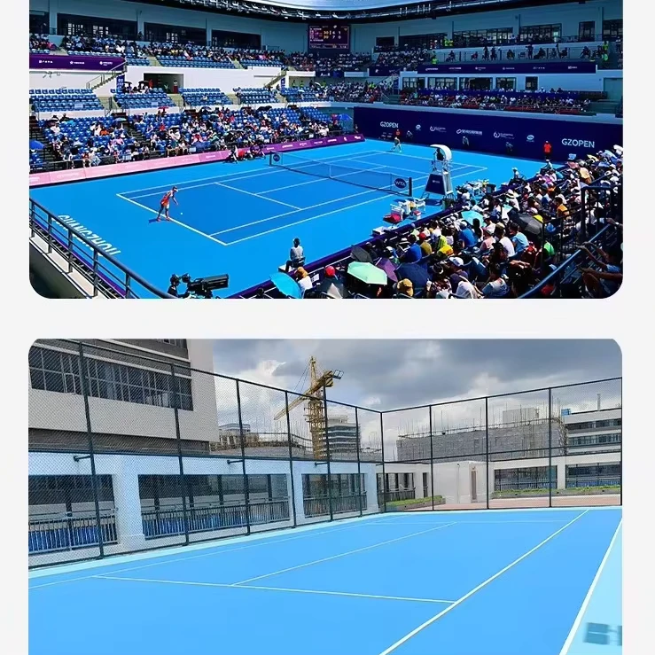 New National Standard Elastic Acrylic Court Material Indoor Outdoor Tennis Court Construction Environmental Sports Flooring