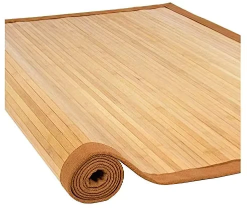 Nisorpa Natural Bamboo Mat Large Bamboo Floor Mats for Home Anti Slip Kitchen Floor Rug Eco Friendly Bamboo Bath Rug Rolling Mat