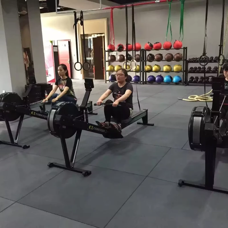 Noise Insulating Crossfit Rubber Flooring Tiles for Gym Fitness Protective Floor Recycle Rubber Mats