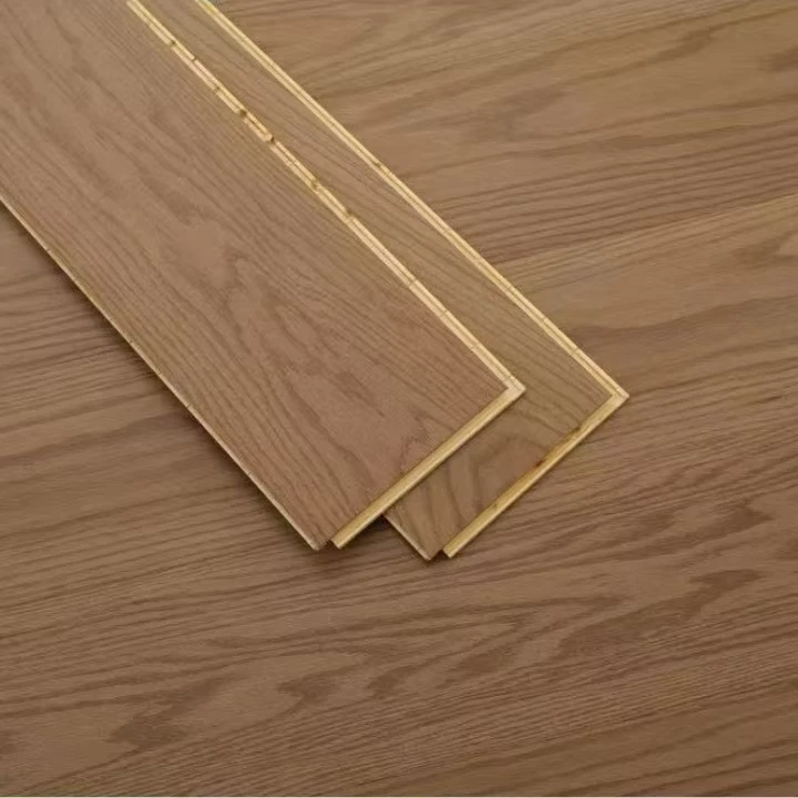 North American 15MM Oak Three Layer Engineered Wood Flooring Click Installation Teak Color Hardwood