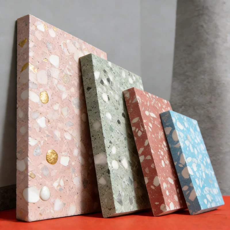 OEM Matte Multi-Color Terrazzo Slabs High Wear-Resistant Flooring for Malls Subways Schools
