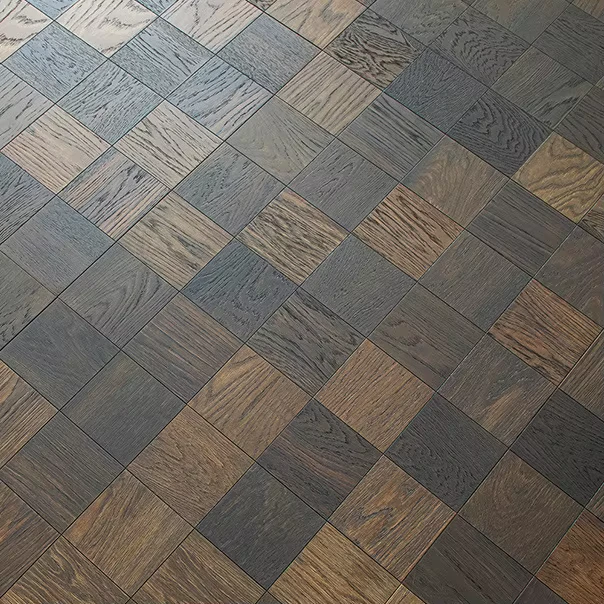 Oak Checkered Solid Wood Flooring Indoor Irregular Parquet Multi Layer Engineered Wood Flooring Factory