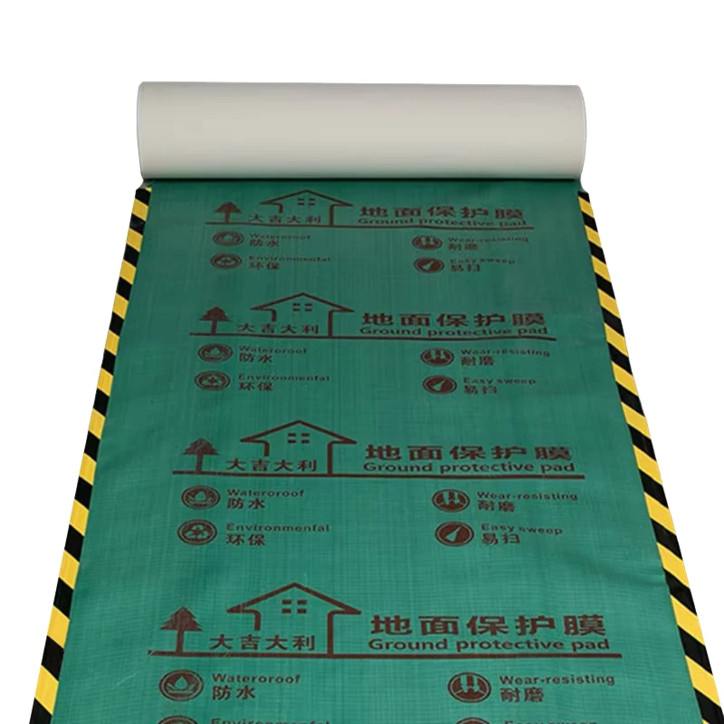 Opaque Plastic Film Floor Protection for Home Renovation Protects Tile and Wood Floors