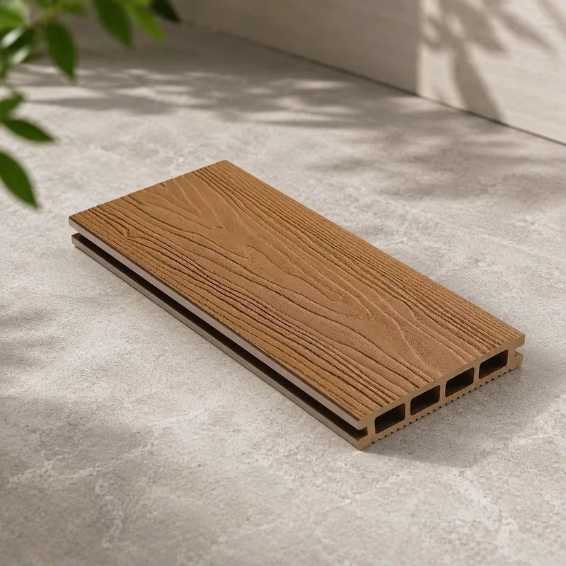 Outdoor 3D Embossed Wood Grain WPC Decking Board 140x25mm Waterproof Anti UV Composite Deck Floor