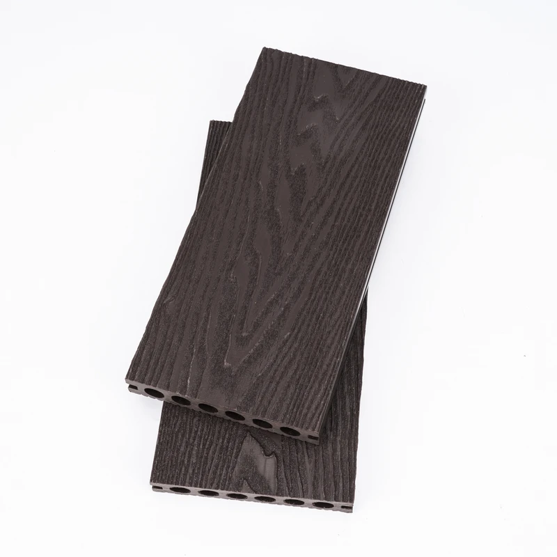 Outdoor 3D Embossed Wood grain Plastic Wood Flooring for Balconies and Garden Decks Anti corrosion Wood plastic Flooring