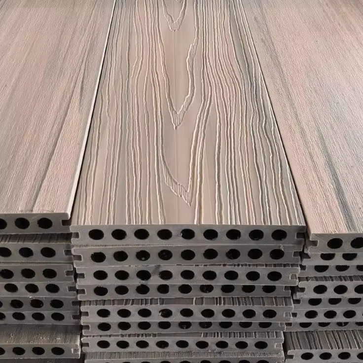 Outdoor 3D WPC Wood Plastic Engineered Floor Covering Decking