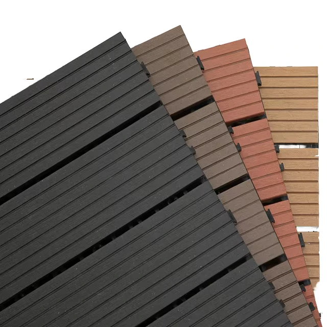 Outdoor Composite Decking Flooring Wpc Tiles Outside Solid Wood Plastic Design Deck Floors