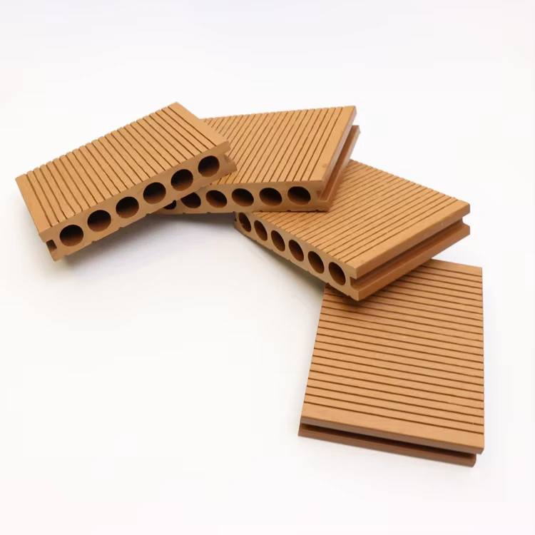 Outdoor Decking with Wooden Texture and Waterproof Plastic Composite Wood WPC Decking
