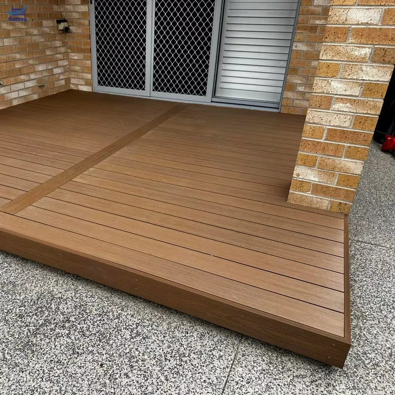 Outdoor Garden Extruded Patio WPC Wood Composite Outdoor Floor Decking With Stainless Steel Clips