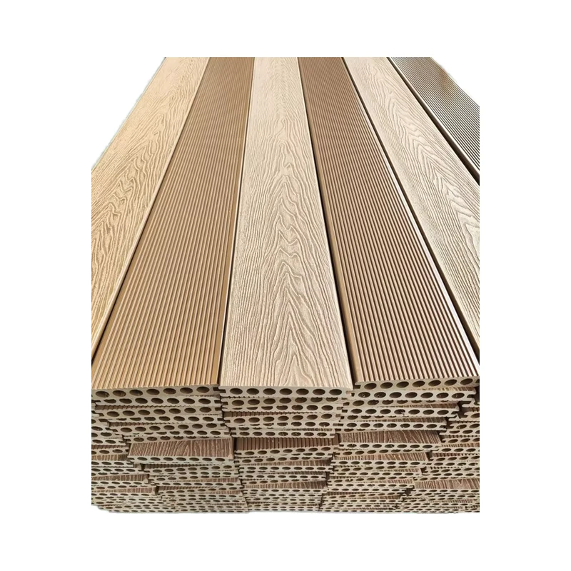 Outdoor Garden Square Brushed Waterproof WPC Composite Wood Decking Plank