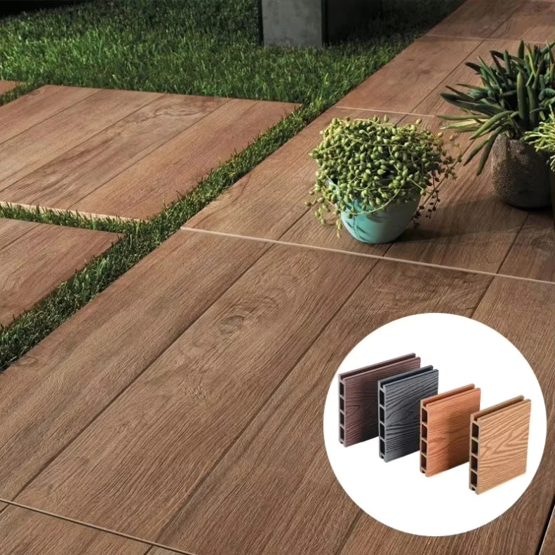 Outdoor Garden Swimming Pool 3D Wood Composite Decking Floor Anti-UV Smooth Pe Deck Boards