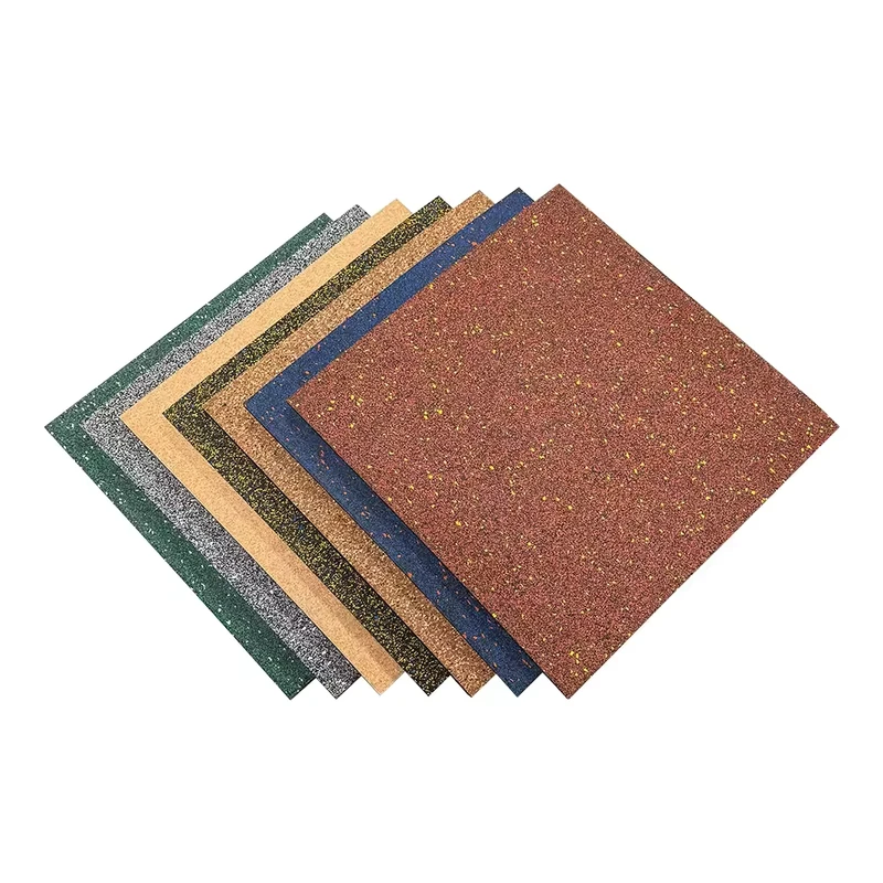 Outdoor Gym Protective Flooring Mat with Shock Absorption Non Slip Rubber Tiles Customizable & Washable