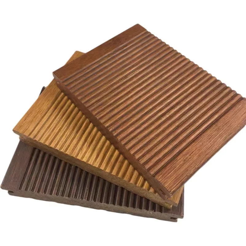 Outdoor Heavy Duty Bamboo Flooring Deep Carbon Finish Non Slip Garden Paving Park Walkway Modern Design Bleached Surface