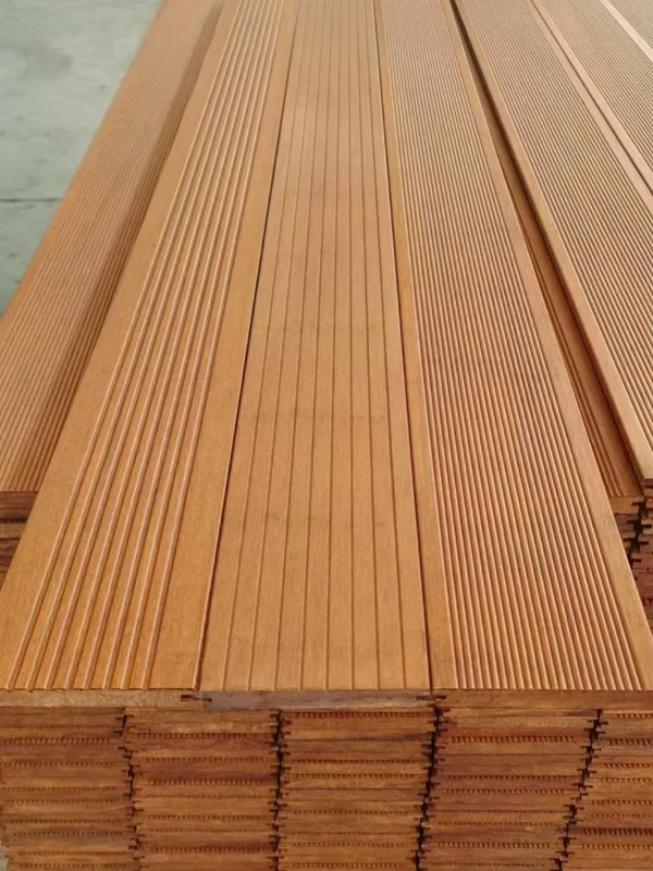 Outdoor Patio and Garden Heavy-duty Bamboo Flooring Deep Carbonized and Corrosion-resistant Bamboo Steel