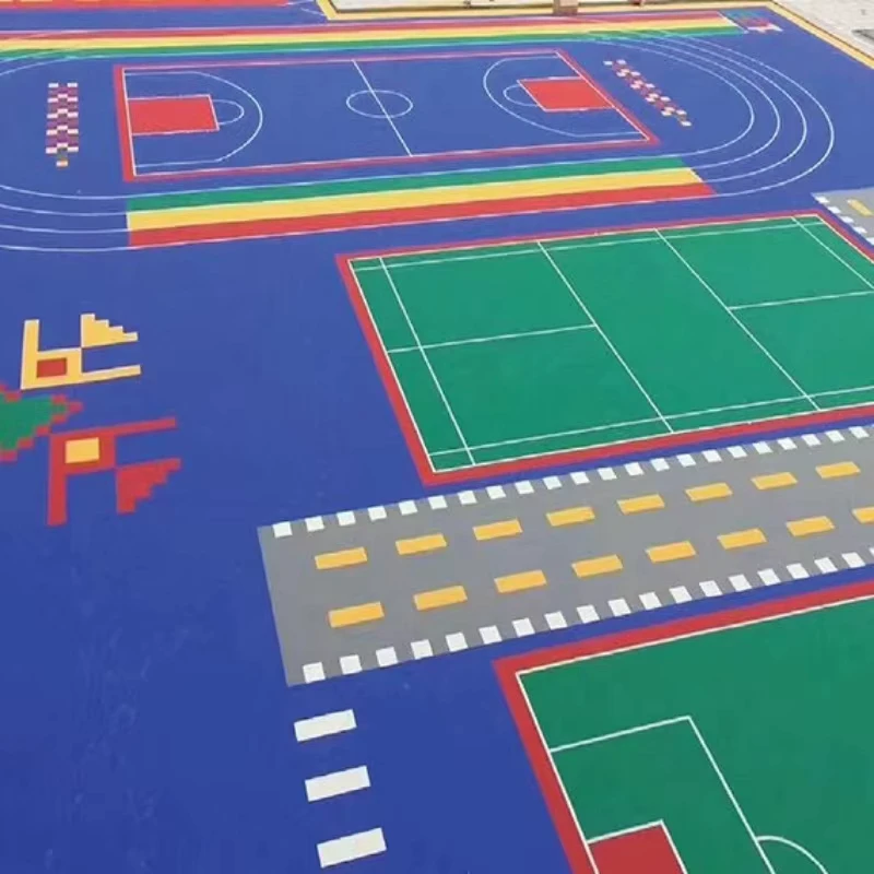 Outdoor Sport Assembled Flooring Plastic Anti-slip Waterproof Suspended Sports Flooring for Pickleball Court