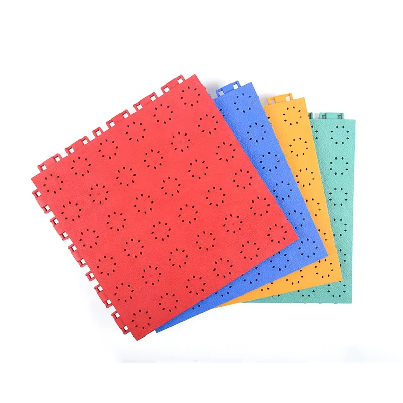 Outdoor Sports Flooring Elastic Interlocking Tiles Basketball Pickleball Court Flooring