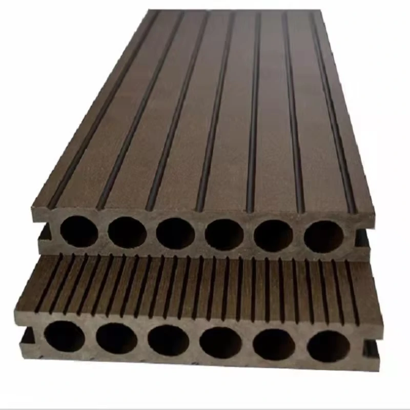 Outdoor Swimming Pool Courtyard Garden Hollow Wpc Wood Plastic Composite Decking Board Sample