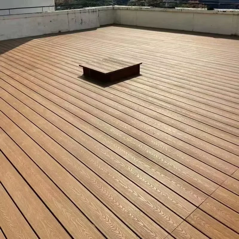 Outdoor WPC Decking Second Gen Co extruded Flooring Anti rotten Wood Plastic Board for Yard Terrace