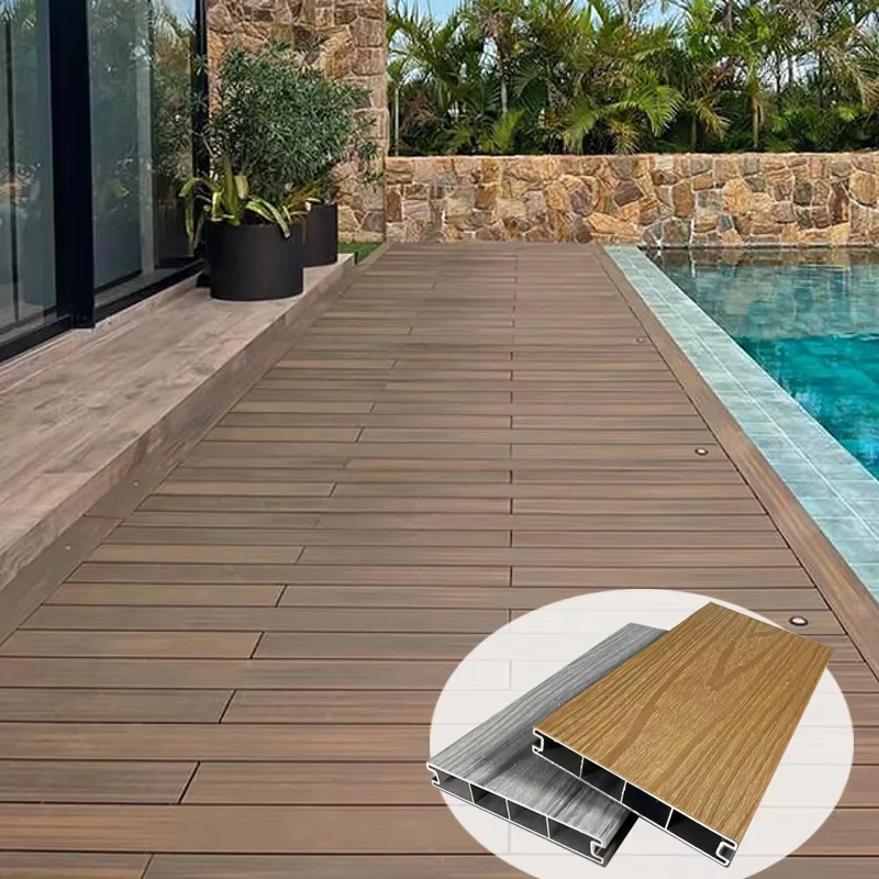 Outdoor Waterproof Aluminum Plastic Composite Co extrusion Tube Composite Decking Boards for Flooring