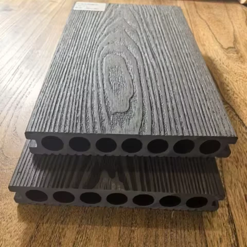 Outdoor Waterproof WPC Co extrusion 3D Surface Decking Boards for Park Use Artificial Hardwood Lumber Capped Decking