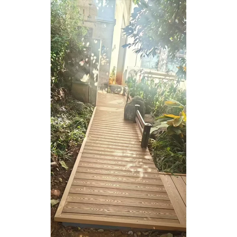 Outdoor Wood Flooring Deck Second Generation Brushed Eco Friendly Waterproof Decking Wpc