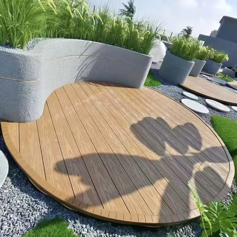 Outdoor Wood Flooring Deck Second Generation Brushed Eco Friendly Waterproof