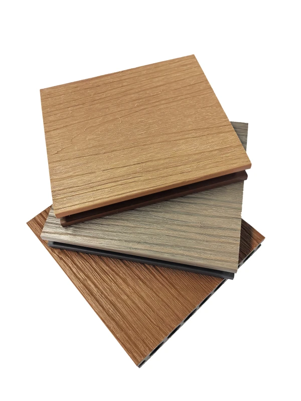 Outdoor Wood Plastic Composite Deck Wood Flooring Double Color Floor 3D Embossed WPC Flooring Composite Deck Tile