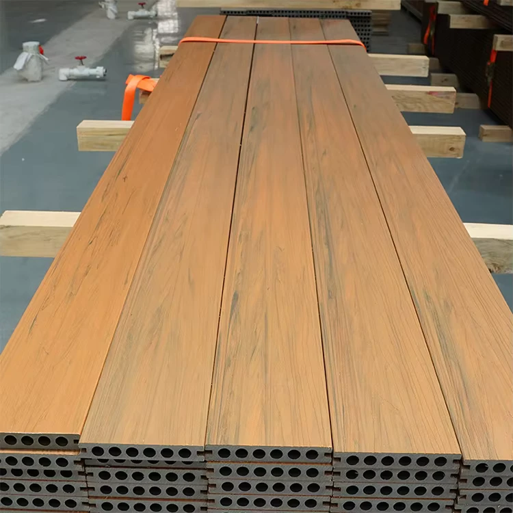 Outdoor Wood Style Plastic Flooring WPC Composite Decking for Terraces and Backyards