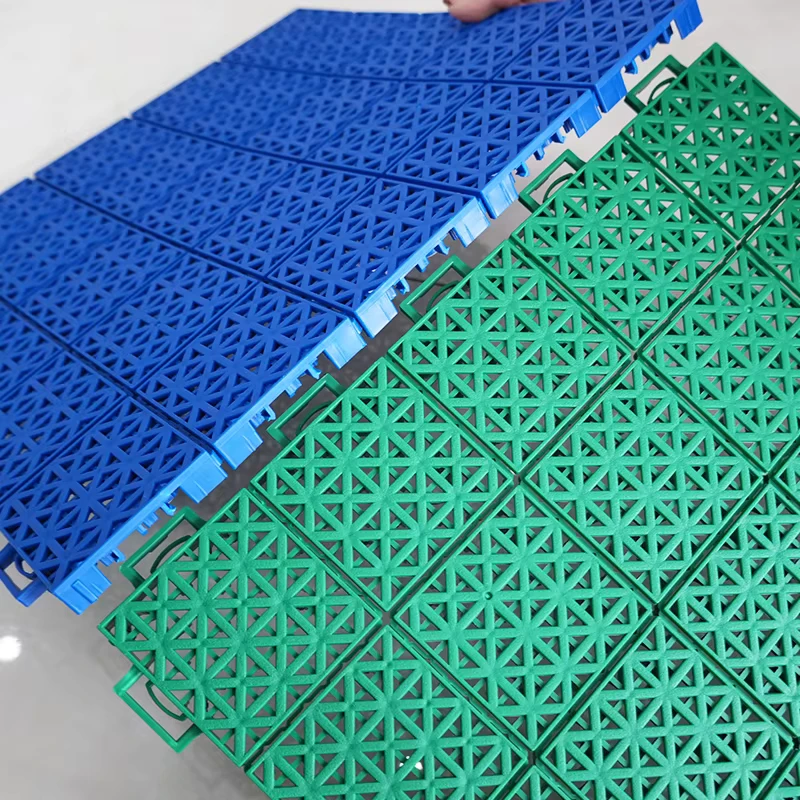 PP Industrial Sports Flooring Tiles with Click Installation Anti Scratch Surface for Outdoor Multi Sports Basketball Courts