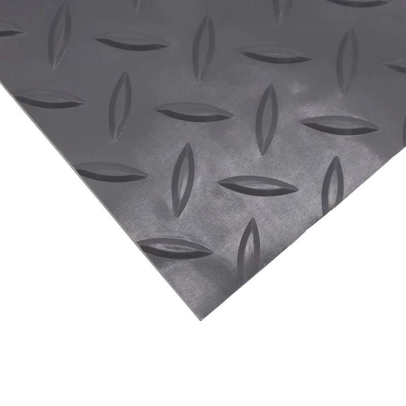 PVC Diamond Mat Plastic Sheet Floor Anti slip Plastic Floor with Moulding and Cutting Service