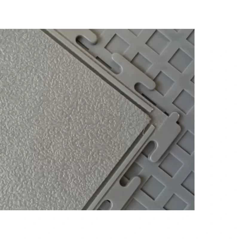 PVC Tile Invisible Interlocked Studded Orange Peel Garage Flooring