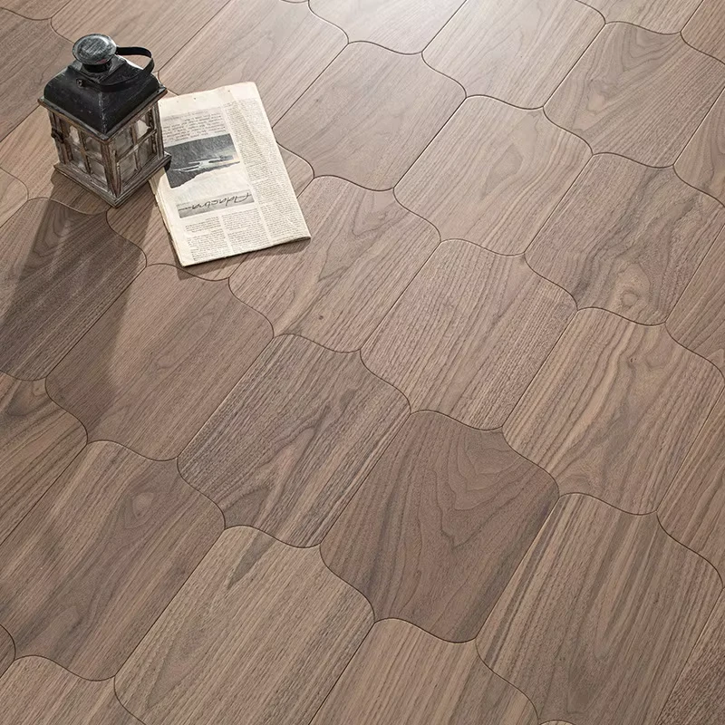 Parquet Solid Wood Flooring Multi Layer Walnut Engineered Wood Flooring for Underfloor Heating Home Interior Decoration