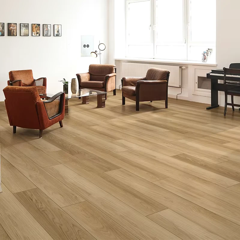 Pisos SPC 4mm Flooring with Natural Wood Look and Sound Absorption for Music Room and Theatre