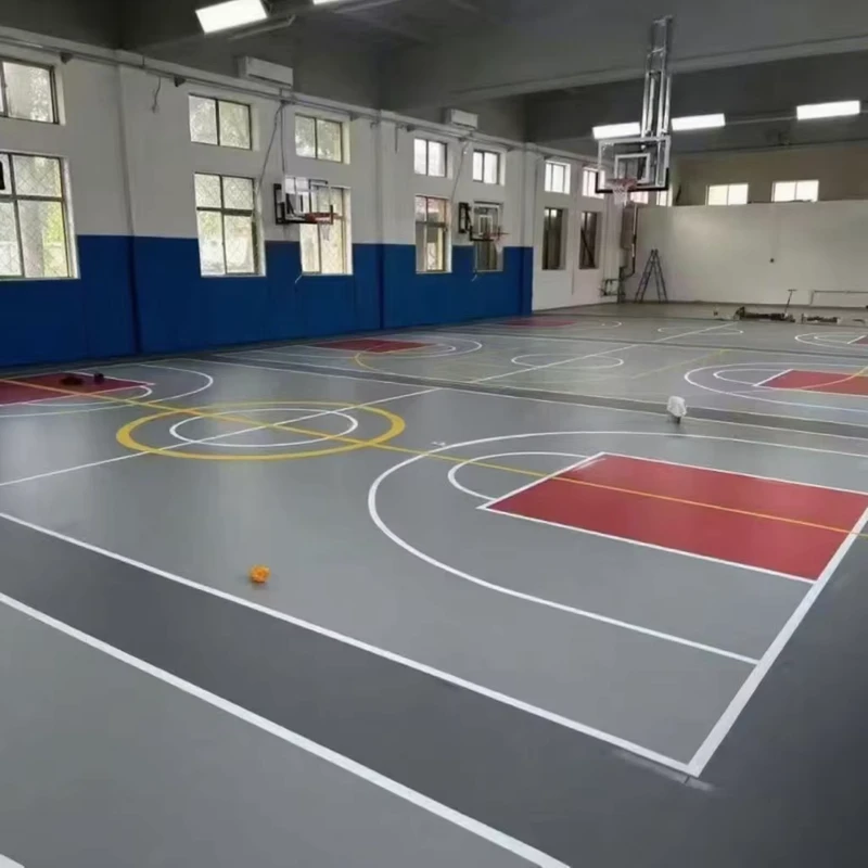 Plastic Floor Covering Vinyl PVC Eco Friendly Resilient Anti Slip Indoor Sport Floor Covering