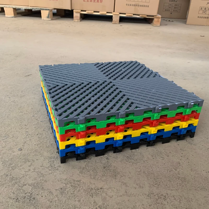 Plastic Flooring Type and Portable Garage Flooring Tiles
