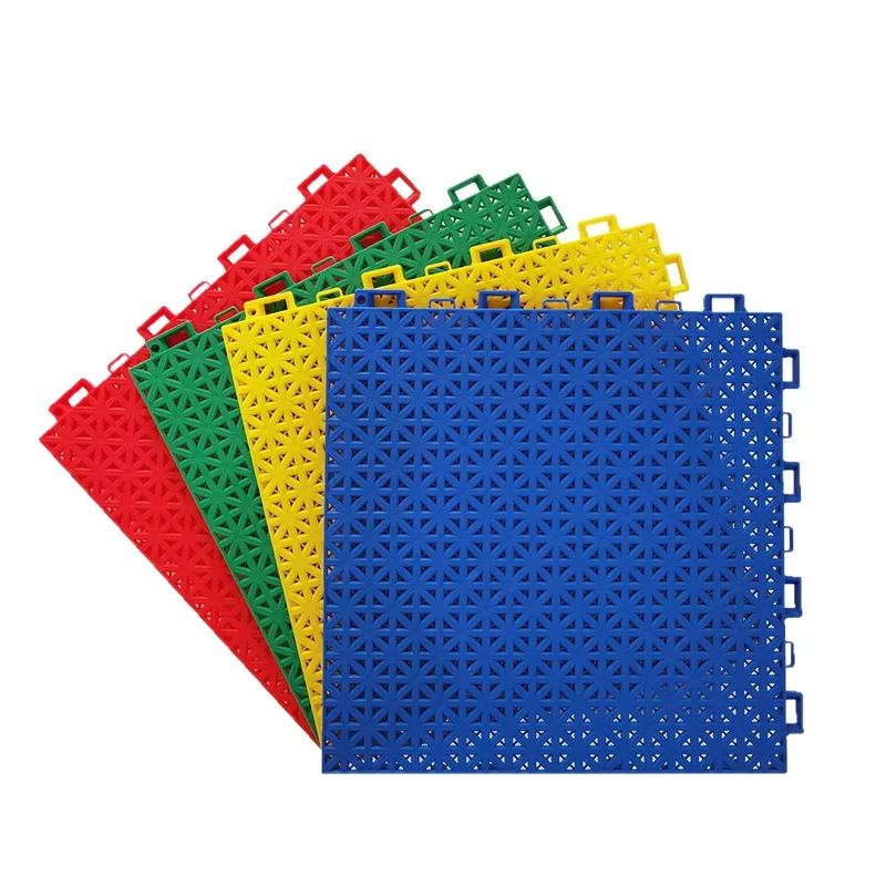 Plastic Interlocking Floor Mats Suspended Sports Flooring for Basketball Court Kindergarten & Outdoor Badminton Court